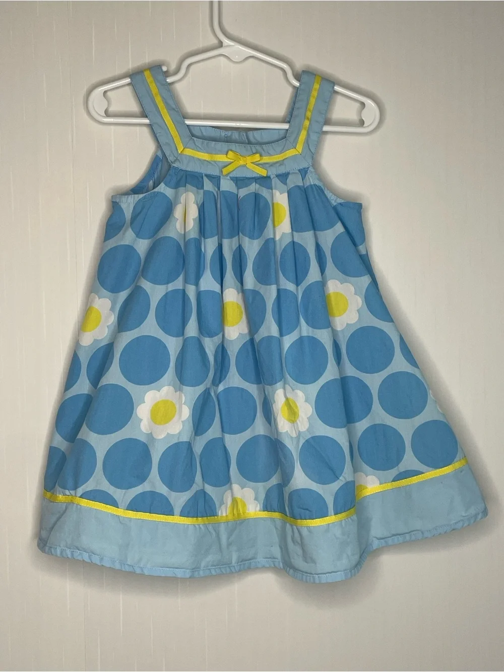 Gymboree 2010 Blue Pop of Daisies Polka Dot Sundress Cotton 18-24 Months
